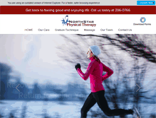 Tablet Screenshot of northstarphysicaltherapy.com